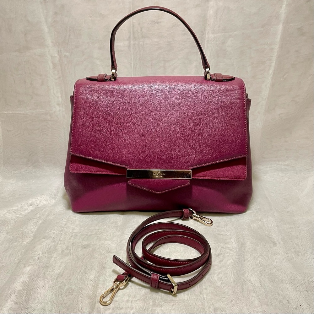 Kate Spade New York Carmel Court Yalera Bordeaux Satchel/Crossbody Bag